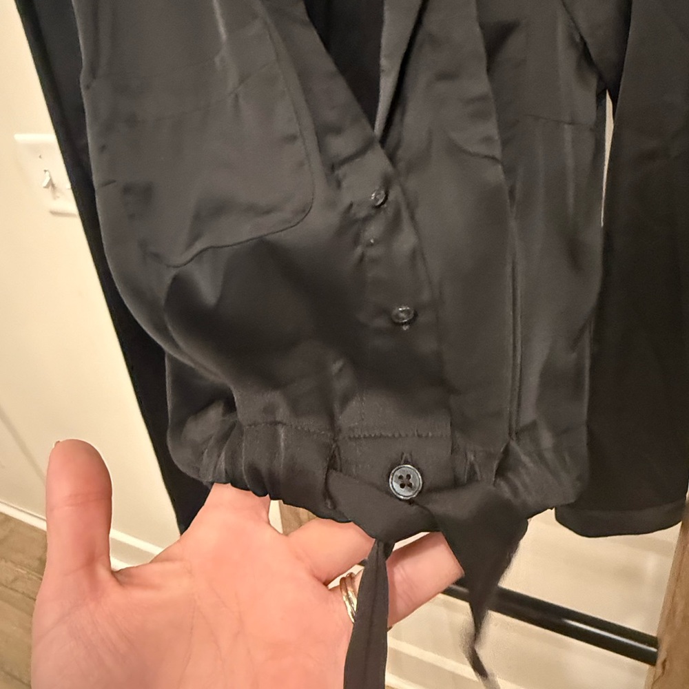 Express Black Relaxed Portofino Shirt S - Picture 4 of 4